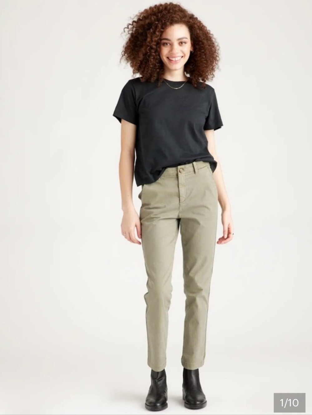 Quince Stretch Cotton Twill Girlfriend Chinos